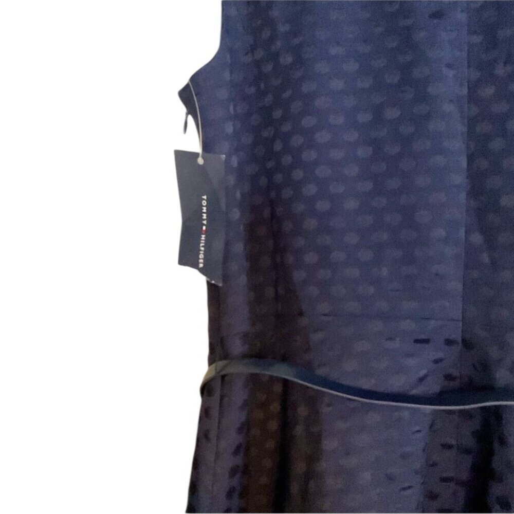 Tommy Hilfiger Sleeveless Collared A-Line Dress w/ Removable Belt -Size 12 - Picture 4 of 4